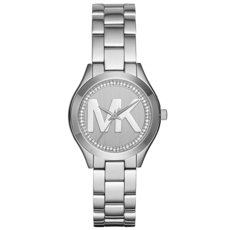 Michael Kors Ladies Mini Slim Runway Silver Watch - MK3548